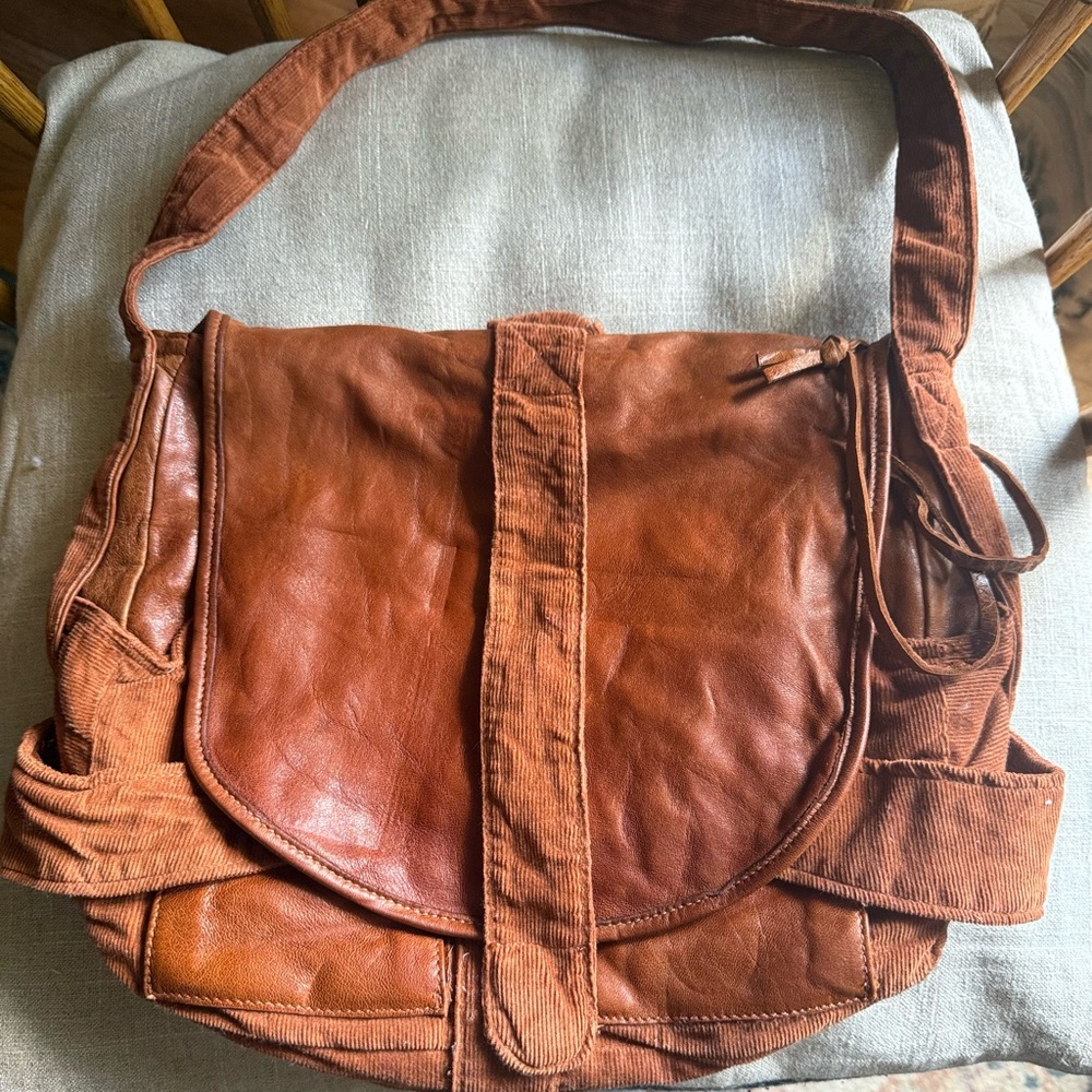 BALENCIAGA 2003 Matrix Flap Moto Bag in Caramel, Leather/Corduroy/Suede - RARE!